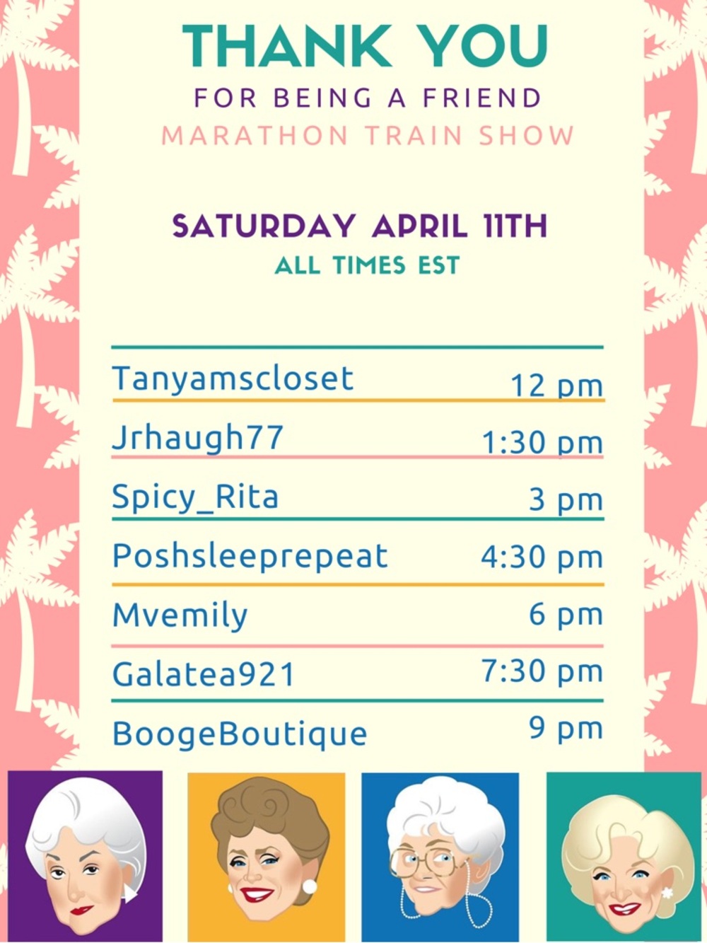 Collab Trains and Live Show Schedule!